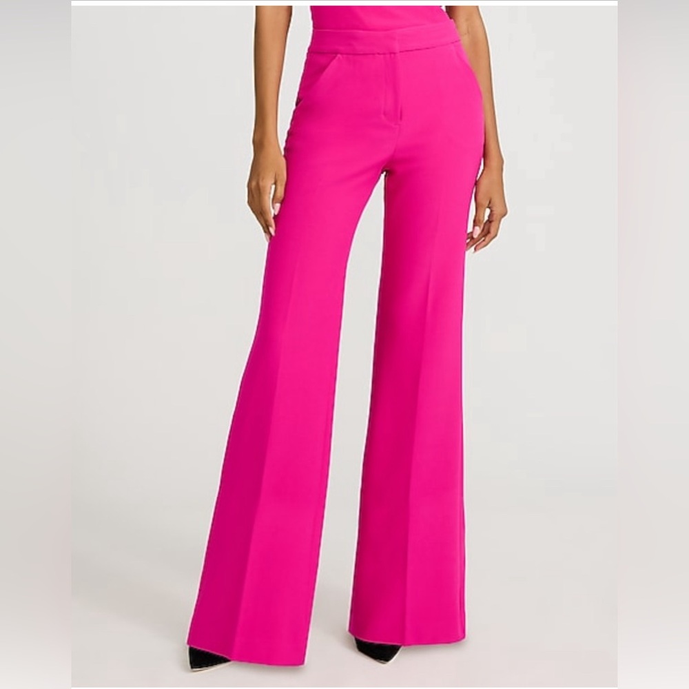NWT Express Editor Studio Stretch Twill High Waisted Flare Trouser